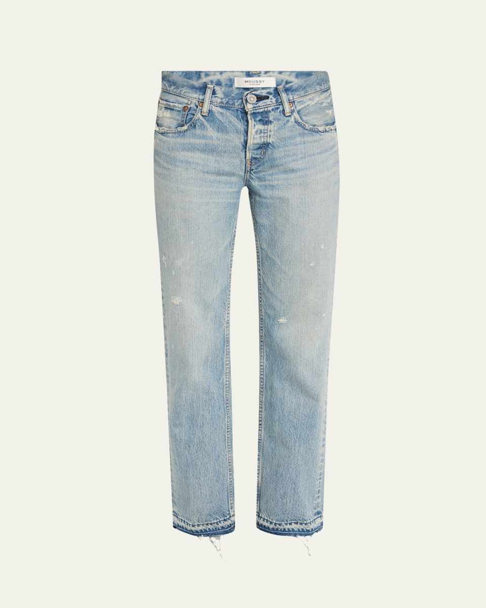 Arverne Straight Low-Rise Jeans